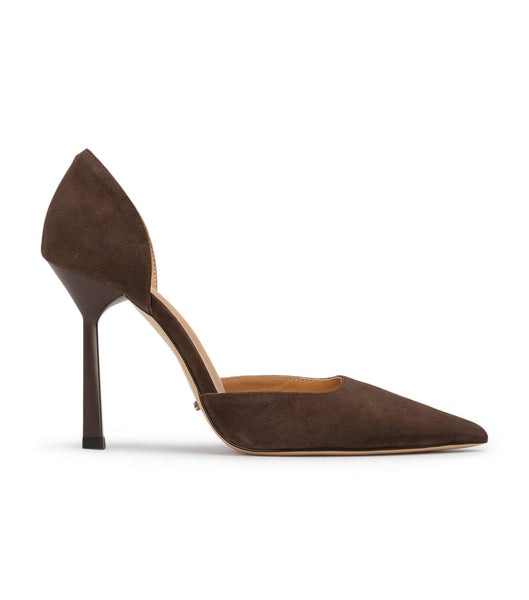 Tacones de evento Tony Bianco Gala Espresso Gamuza 10cm Chocolate | SARVO25780