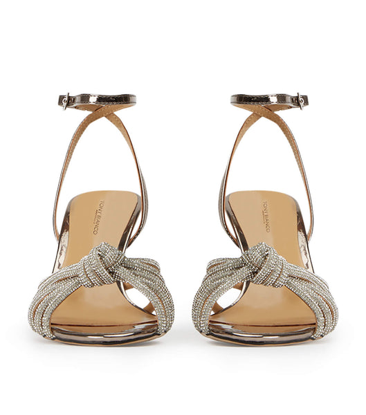 Tacones de evento Tony Bianco Helena Gunmetal Shine 8.5cm Gris | YARVQ73685