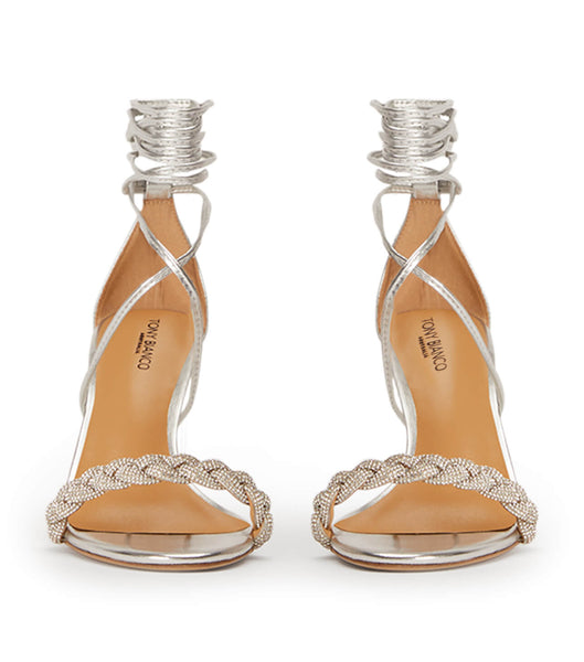 Tacones de evento Tony Bianco Henley Silver Nappa Metallic 8.5cm Plateadas Metal | YARVQ83793