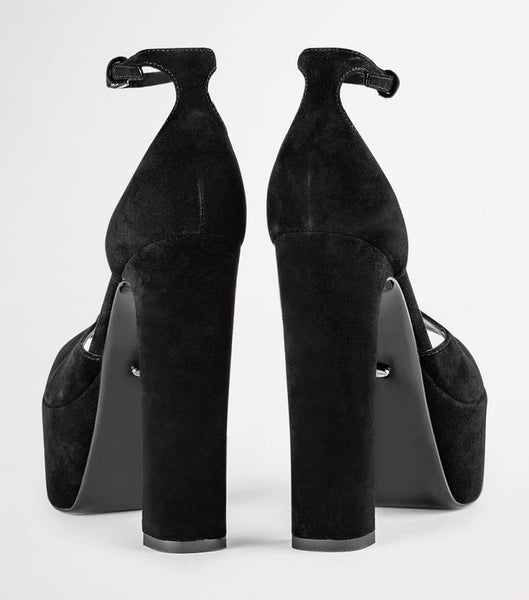 Tacones de evento Tony Bianco Jayze Black Gamuza 14cm Negras | FARHY73985