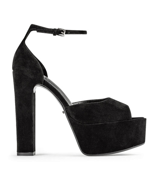 Tacones de evento Tony Bianco Jayze Black Gamuza 14cm Negras | FARHY73985