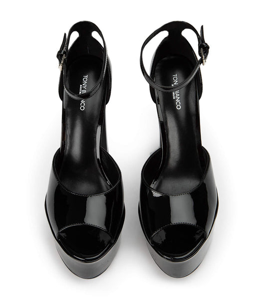 Tacones de evento Tony Bianco Jayze Black Charol 14cm Negras | PARQX20916