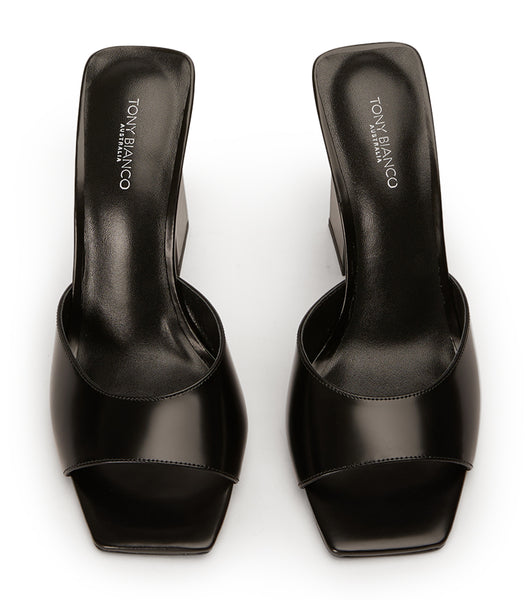 Tacones de evento Tony Bianco Naja Black Hi Shine 10.5cm Negras | ARZPD73314
