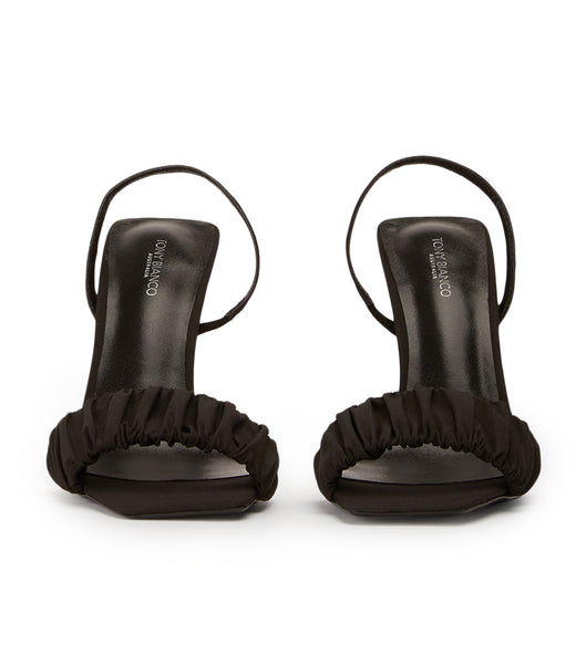 Tacones de evento Tony Bianco Nixon Black Crepe 10.5cm Negras | LARSX31741