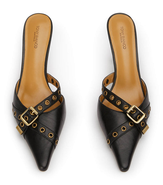 Tacones de evento Tony Bianco Savoir Black Nappa 8cm Negras | QARUV51283