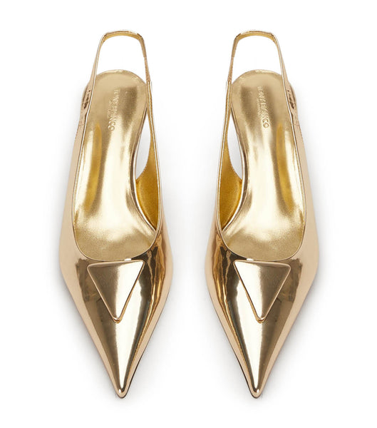 Zapatos Court Tony Bianco Kimmy Gold Shine 4.5cm Doradas | FARHY82383