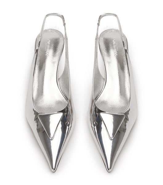 Zapatos Court Tony Bianco Kimmy Silver Shine 4.5cm Plateadas | LARSX61577