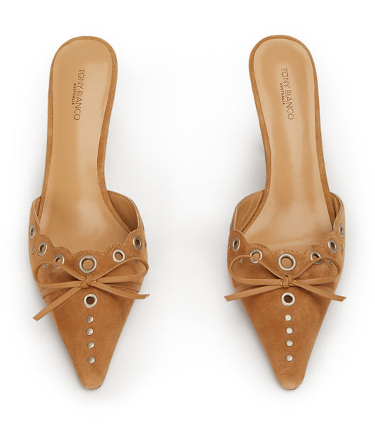 Zapatos Court Tony Bianco Shae Butterscotch Gamuza 8cm Beige | BARSD77250