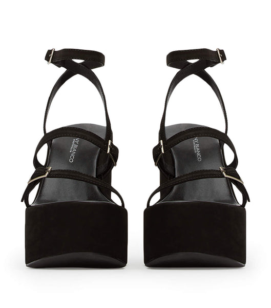 Zapatos Cuña Tony Bianco Vale Black Phoenix 13cm Negras Rojas | BARSO22688