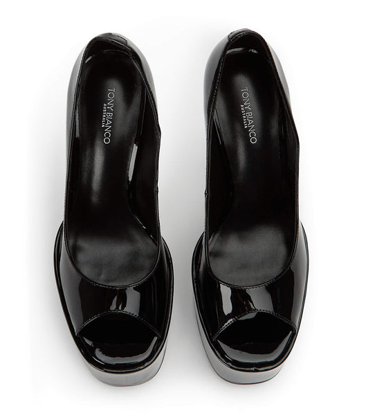 Zapatos Plataforma Tony Bianco Jolee Black Charol 15cm Negras | MARFT31883