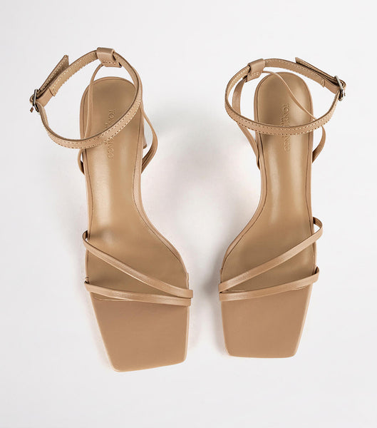 Zapatos Tacon Bloque Tony Bianco Corso Skin Nappa 8.5cm Arena | DARVO44860