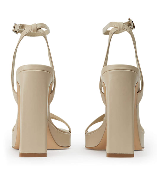 Zapatos Tacon Bloque Tony Bianco Dandy Vanilla Capretto 11.5cm Amarillo Claro | YARVQ38705