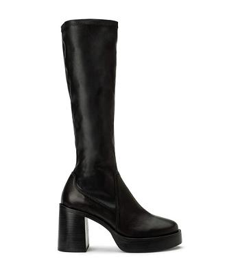 Botas Plataforma Tony Bianco Tibby Black Venice/Black Venezia 9cm Negras | ARQAV88797