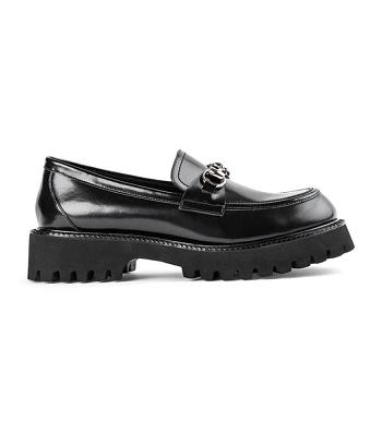 Loafers Tony Bianco Greer Black Hi Shine 4cm Negras | ARICD98382