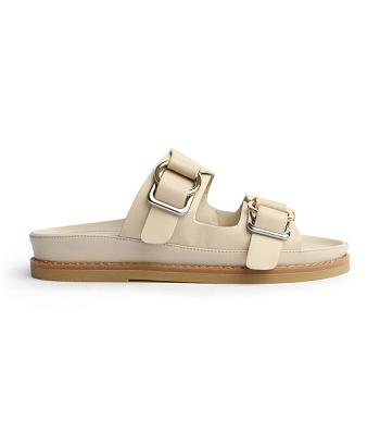 Sandalias de Diapositivas Tony Bianco Hunter Vanilla Capretto 3.5cm Amarillo Claro | ARZDE95397