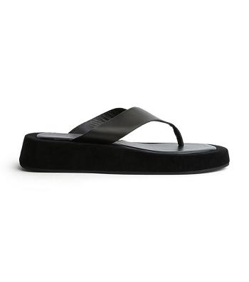 Sandalias de Diapositivas Tony Bianco Ives Black Como 3.5cm Negras | ARZDE30021