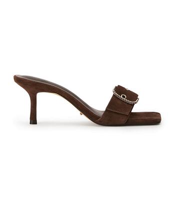 Tacones bajos Tony Bianco Amy Espresso Gamuza 6.5cm Marrones | ARDFL82323