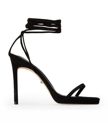 Tacones de aguja Tony Bianco Fleur Black Gamuza 11cm Negras | AARDF36967