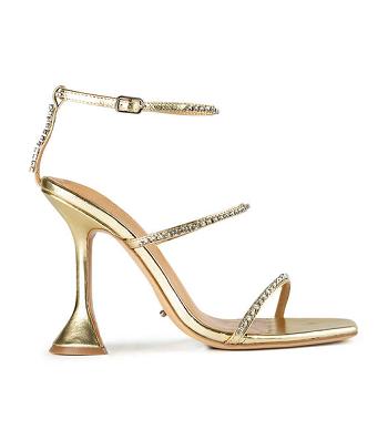 Tacones de aguja Tony Bianco Shy Gold Nappa Metallic 10.5cm Doradas Metal | TARPQ33910