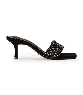 Tacones de evento Tony Bianco Amos Black Crystal/Black Gamuza 6.5cm Negras | SARNY53840