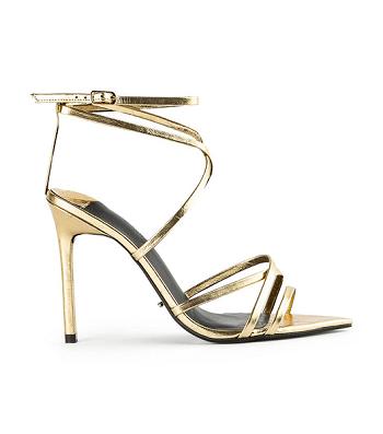 Tacones de evento Tony Bianco Marcy Gold Foil 10.5cm Doradas | FARUI25484