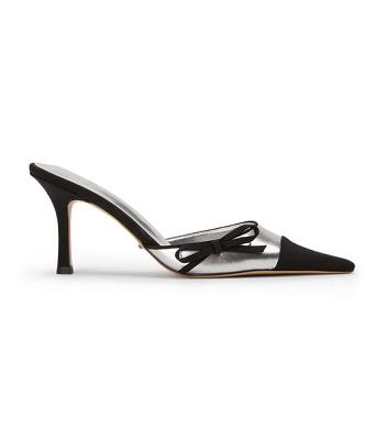 Tacones de evento Tony Bianco Shirley Silver/Black 8cm Plateadas Negras | DARVO63633